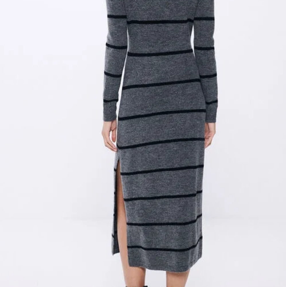 Stripped duster cardigan
